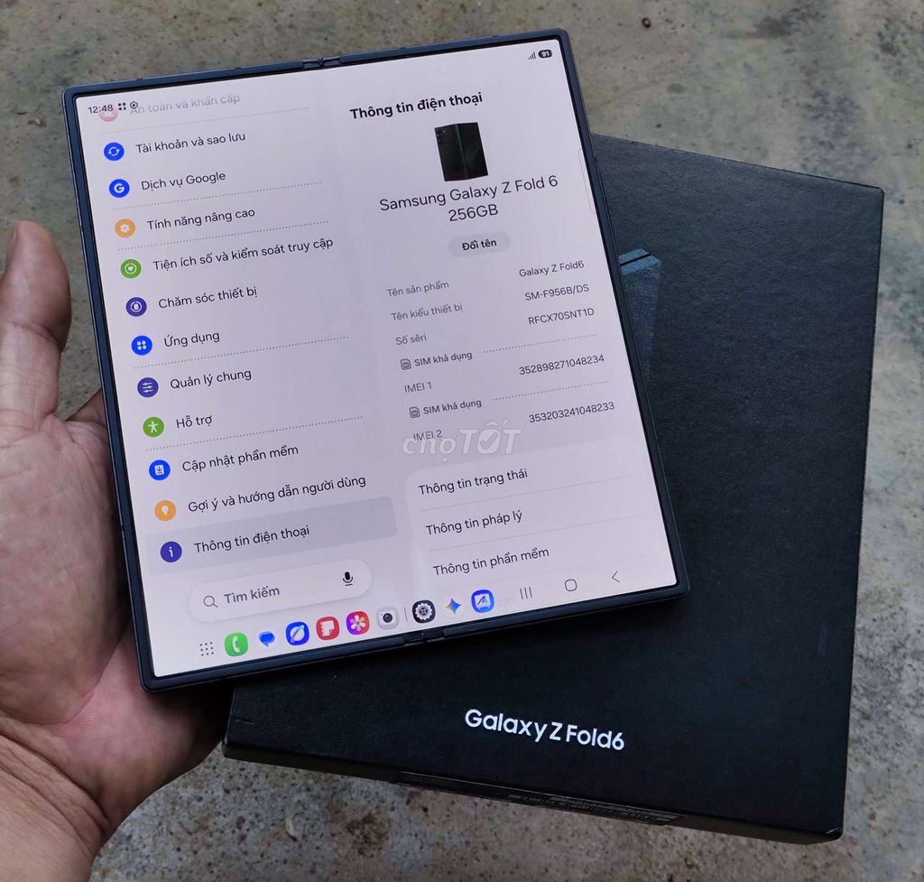 SS Galaxy Z Fold 6 ,Zin Áp ,Full Hộp , Có Trao Đổi. Mua bán Điện thoại tại Thành phố Buôn Ma Thuột Đắk Lắk được đăng bởi DQ hình 1