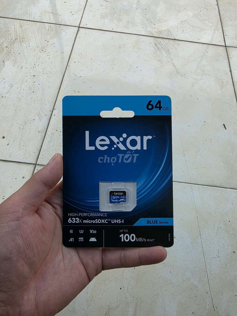 Thẻ nhớ MicroSD Lexar Blue Series 633x. Mua bán Phụ kiện (Màn hình, Chuột...) tại Huyện Sóc Sơn Hà Nội được đăng bởi Bao Bao hình 1