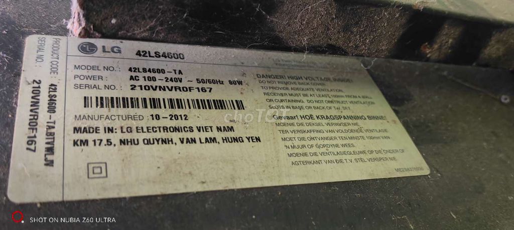 Tivi LG 42LS4600 2012. Mua bán Tivi, Âm thanh tại Huyện Châu Thành Bến Tre được đăng bởi Khuglogcon hình 1