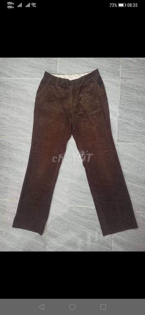 Quần nhung tăm Adidas Golf Vintage 00s Nâu size 28. Mua bán Quần áo tại Quận Gò Vấp Tp Hồ Chí Minh được đăng bởi LogiaShop2hands hình 1