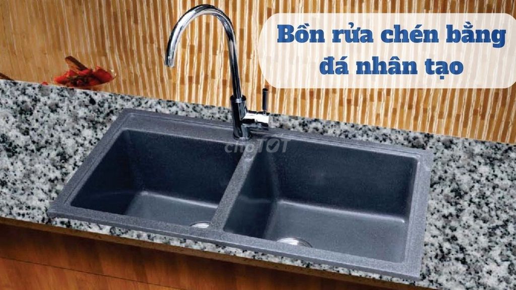 Chậu rửa chén đá nhân tạo Mới 100%. Mua bán Thiết bị vệ sinh, nhà tắm tại Huyện Hóc Môn Tp Hồ Chí Minh được đăng bởi Mr David hình 1