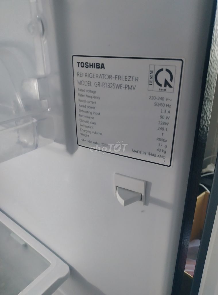 Tủ lạnh Toshiba GR-RT325WE-PMV 249L. Mua bán Tủ lạnh tại Huyện Cần Giuộc Long An được đăng bởi Minh Khá hình 1