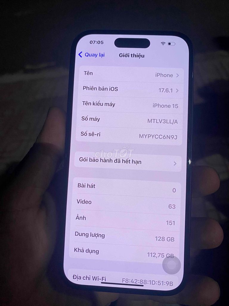 iPhone 15 128GB Đen. Mua bán Điện thoại tại Thành phố Thuận An Bình Dương được đăng bởi Trung Apple hình 1