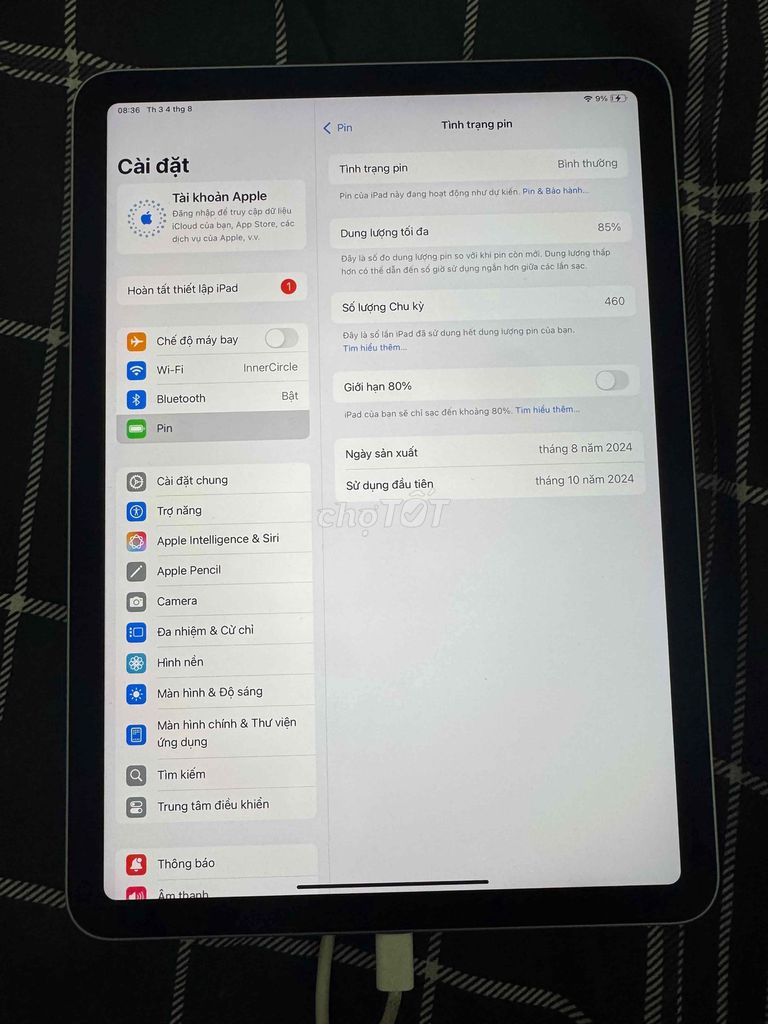 Apple iPad Air M2 128GB Xanh máy đẹp. Mua bán Máy tính bảng tại Thành phố Thủ Đức Tp Hồ Chí Minh được đăng bởi Will hình 1