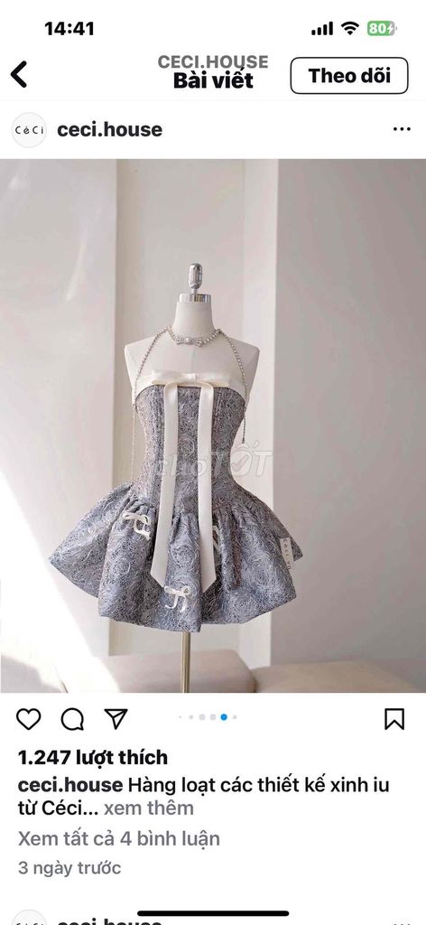 Váy tiệc Nữ Vải cứng form Ceci.house. Mua bán Quần áo tại Quận Cẩm Lệ Đà Nẵng được đăng bởi Hoàng Ngọc Vy hình 1