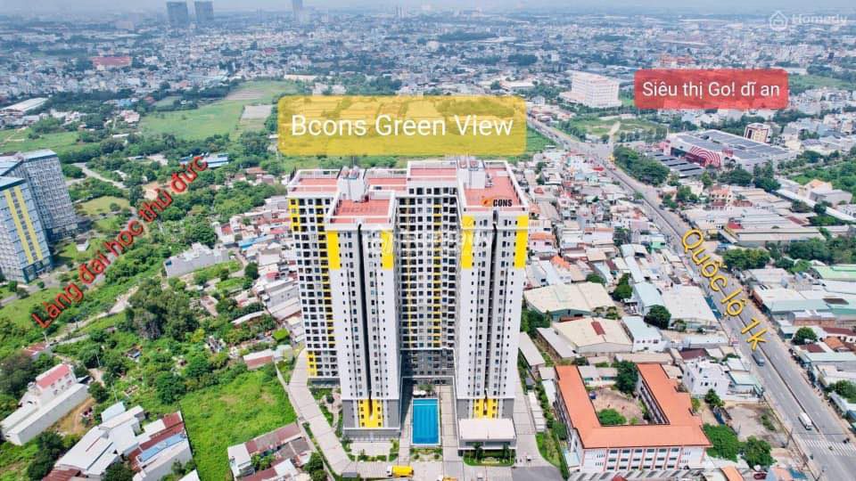 Cho thuê căn hộ 2 phòng ngủ 2 vệ sinh tại Bcons Green View