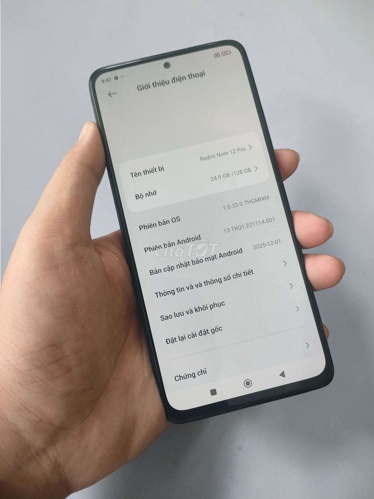 Xiaomi Redmi Note 12 Pro 8/128. Mua bán Điện thoại tại Quận 10 Tp Hồ Chí Minh được đăng bởi NaMobile hình 1