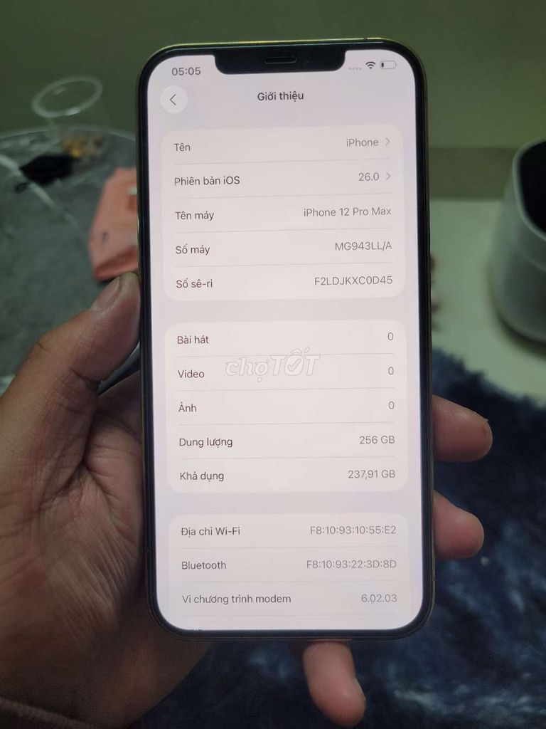 Apple iPhone 12 Pro Max 256GB Vàng. Mua bán Điện thoại tại Huyện Hoài Đức Hà Nội được đăng bởi Nguyễn Đức anh  hình 1