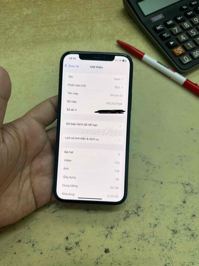 Apple iPhone 12 64GB Đen VNA IOS 18. Mua bán Điện thoại tại Huyện Củ Chi Tp Hồ Chí Minh được đăng bởi Namm hình 1
