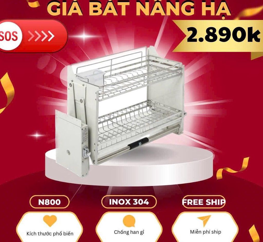 Giá bát nâng hạ tủ bếp trên giá rẻ cực