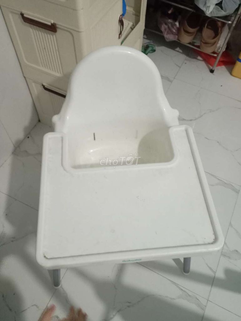 Ghế ăn dặm nhựa Trắng. Mua bán Mẹ và bé tại Huyện Châu Thành Bến Tre được đăng bởi phamvii hình 1