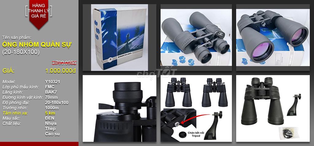 ỐNG NHÒM QUÂN SỰ. Mua bán Đồ thể thao, Dã ngoại tại Quận 8 Tp Hồ Chí Minh được đăng bởi Hang Kho Thanh Ly hình 6