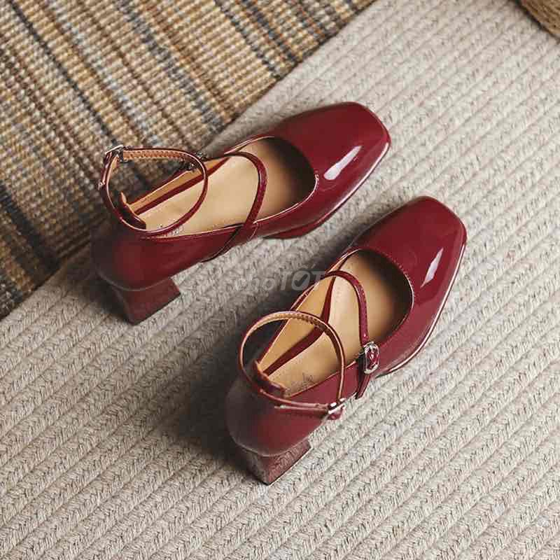 Giày cao gót Nữ Da Đỏ size 37. Mua bán Giày dép tại Huyện Thanh Trì Hà Nội được đăng bởi Kiều Trang Nguyễn hình 1