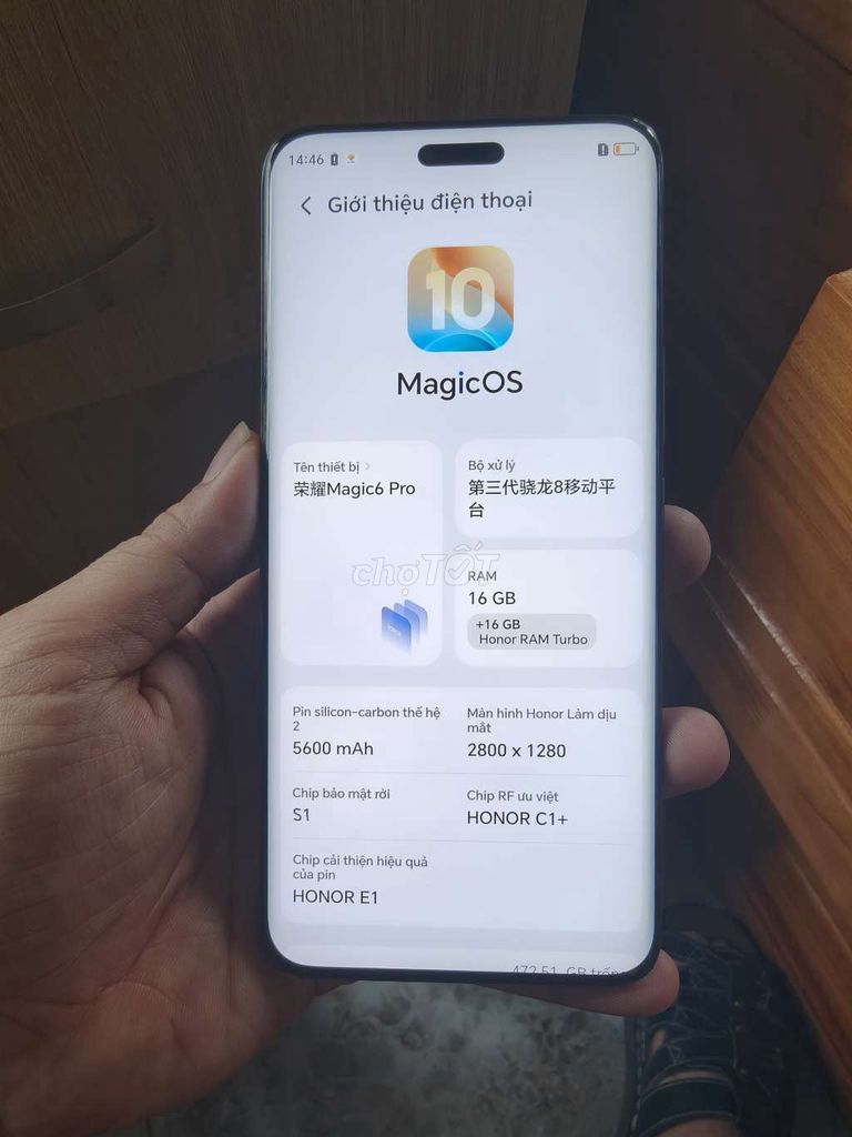 Honor Magic 6 Pro 16/512GB.zin keng.999%gl. Mua bán Điện thoại tại Quận 10 Tp Hồ Chí Minh được đăng bởi mua bán điện thoại  hình 1