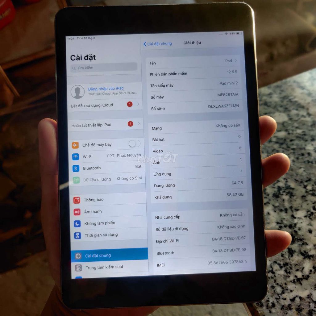 Ipad mini2 64g wifi 4g . grey . keng. Mua bán Máy tính bảng tại Thành phố Đà Lạt Lâm Đồng được đăng bởi tiến Phát Lộc  hình 1