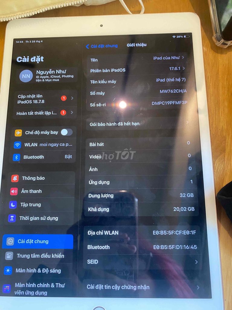 Apple iPad Gen 7 32GB Hồng. Mua bán Máy tính bảng tại Quận Gò Vấp Tp Hồ Chí Minh được đăng bởi Nguyễn Quỳnh Như hình 1
