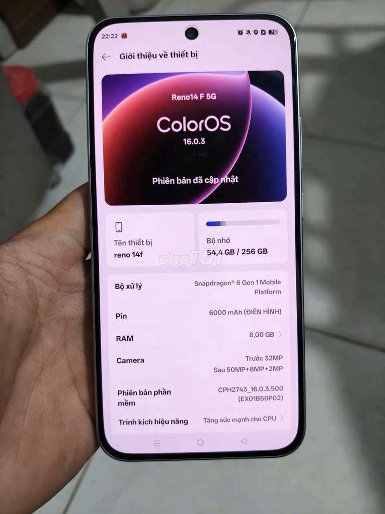 Oppo Reno14 F 5G Xám 256GB. Mua bán Điện thoại tại Thành phố Thuận An Bình Dương được đăng bởi thái hình 1