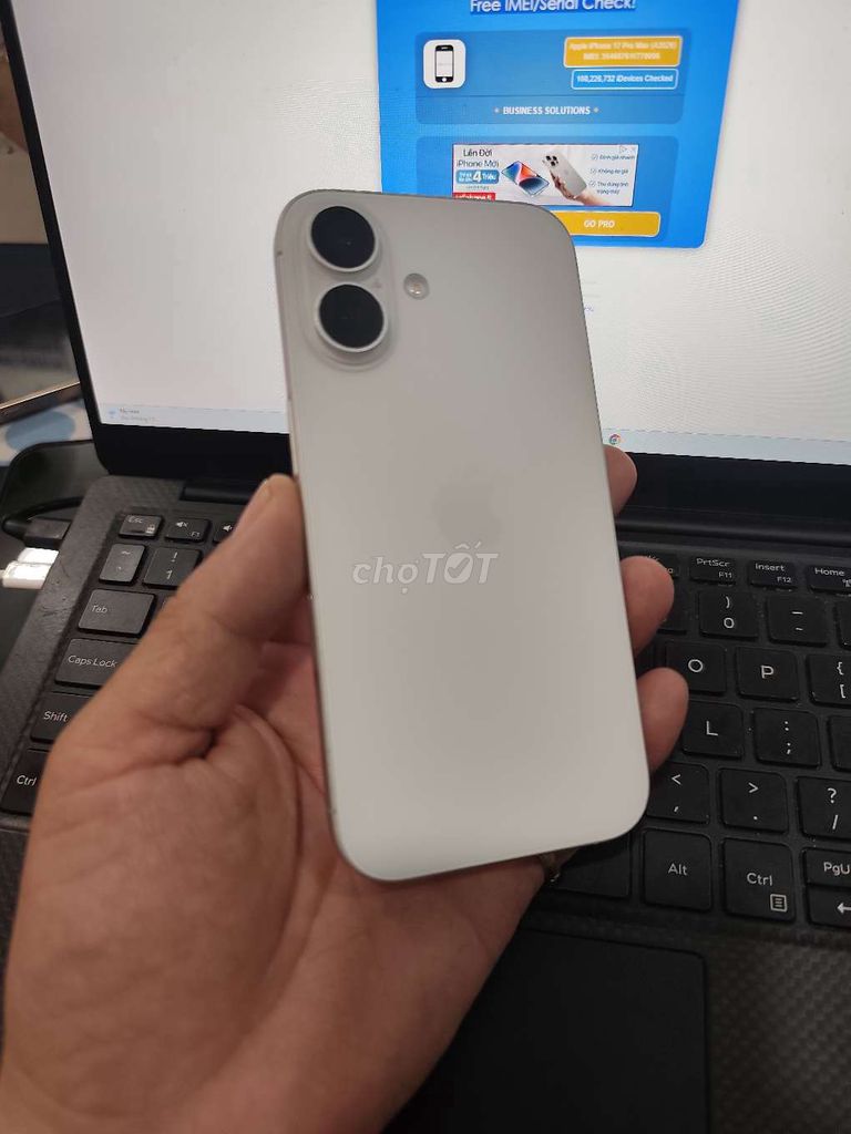Apple iPhone 16 thường 256GB Trắng. Mua bán Điện thoại tại Quận Bình Thạnh Tp Hồ Chí Minh được đăng bởi Hoàng Giang hình 1