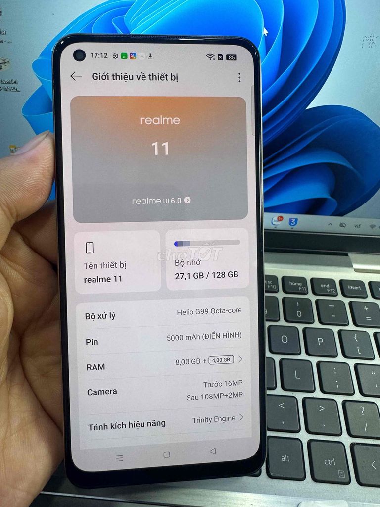 Realme 11 8GB/128GB Vàng. Mua bán Điện thoại tại Quận 6 Tp Hồ Chí Minh được đăng bởi QUỐC THIÊN BÁN GÓP 0 ĐỒNG  hình 1