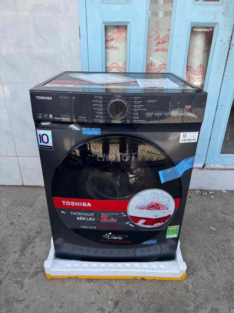 Máy giặt Toshiba Inverter 10.5kg Đen. Mua bán Máy giặt tại Quận Bình Thuỷ Cần Thơ được đăng bởi Quỳnh  hình 1