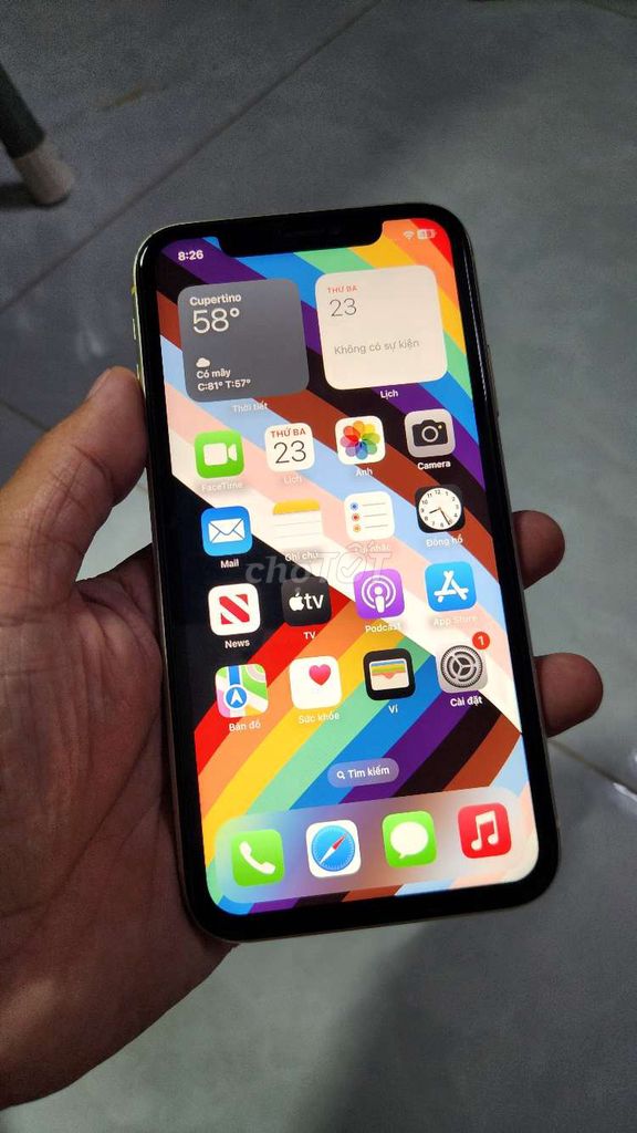 Apple iPhone XR 128GB Vàng Nứt lưng. Mua bán Điện thoại tại Thành phố Trà Vinh Trà Vinh được đăng bởi Mua xác Đt hư bể Đập nát hình 1