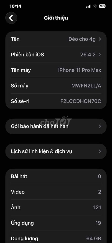 Apple iPhone 11 Pro Max 64GB Xanh rêu Đã sử dụng. Mua bán Điện thoại tại Quận Ngũ Hành Sơn Đà Nẵng được đăng bởi Kindeptrai hình 1