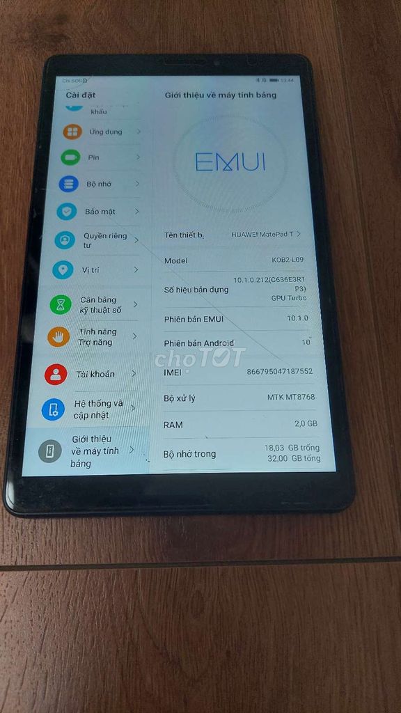 Cần bán máy tính bảng Huawei MatePad T,  mới 98%. Mua bán Máy tính bảng tại Huyện Nhà Bè Tp Hồ Chí Minh được đăng bởi Nhân  hình 3