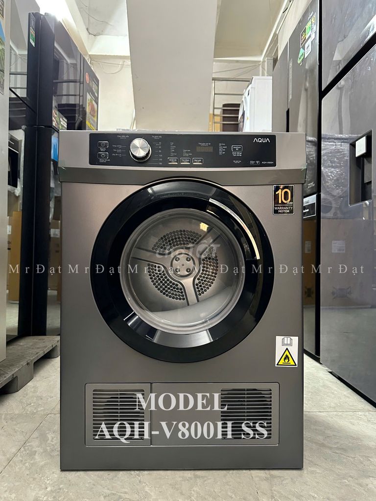 Máy sấy thông hơi 8 kg. AQUA. MODEL: AQH-V800H SS. Mua bán Máy giặt tại Quận 8 Tp Hồ Chí Minh được đăng bởi Trần Thiện Đạt hình 1