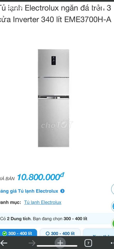 BÁN TỦ LẠNH và MÁY GIẶT của hãng ELECTROLUX