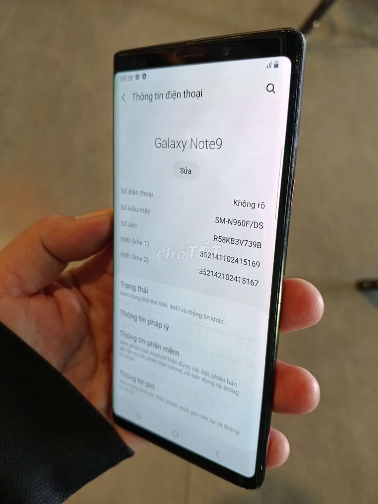 Samsung galaxy note 9 Việt Nam 2 sim