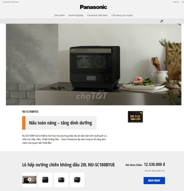 Lò chiên, hấp, nướng Panasonic NU-SC180BYUE 20 lít