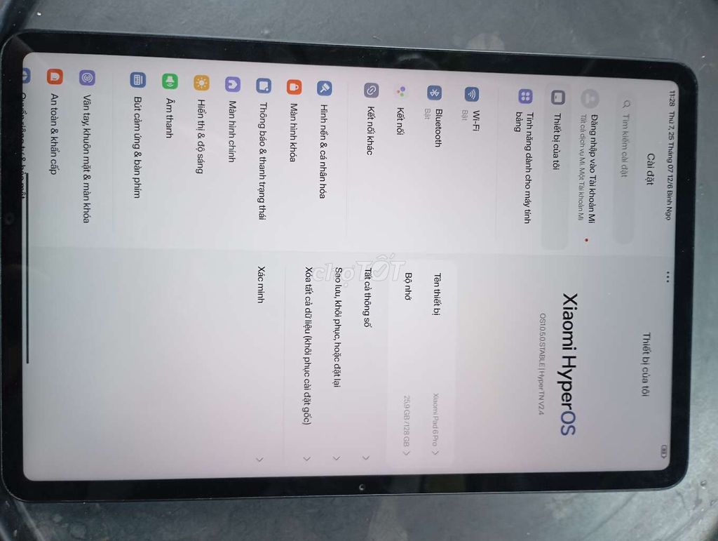 Xiaomi Pad 6 Pro 8GB/128GB Xám . Mua bán Máy tính bảng tại Quận 10 Tp Hồ Chí Minh được đăng bởi Hoàng Gia Bảo Bảo hình 1