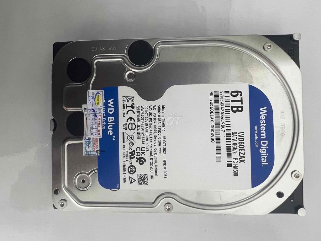Ổ cứng HDD Western Digital WD60EZAX 6TB Mới. Mua bán Linh kiện (RAM, Card...) tại Thành phố Biên Hòa Đồng Nai được đăng bởi Lê Phương Nam hình 1