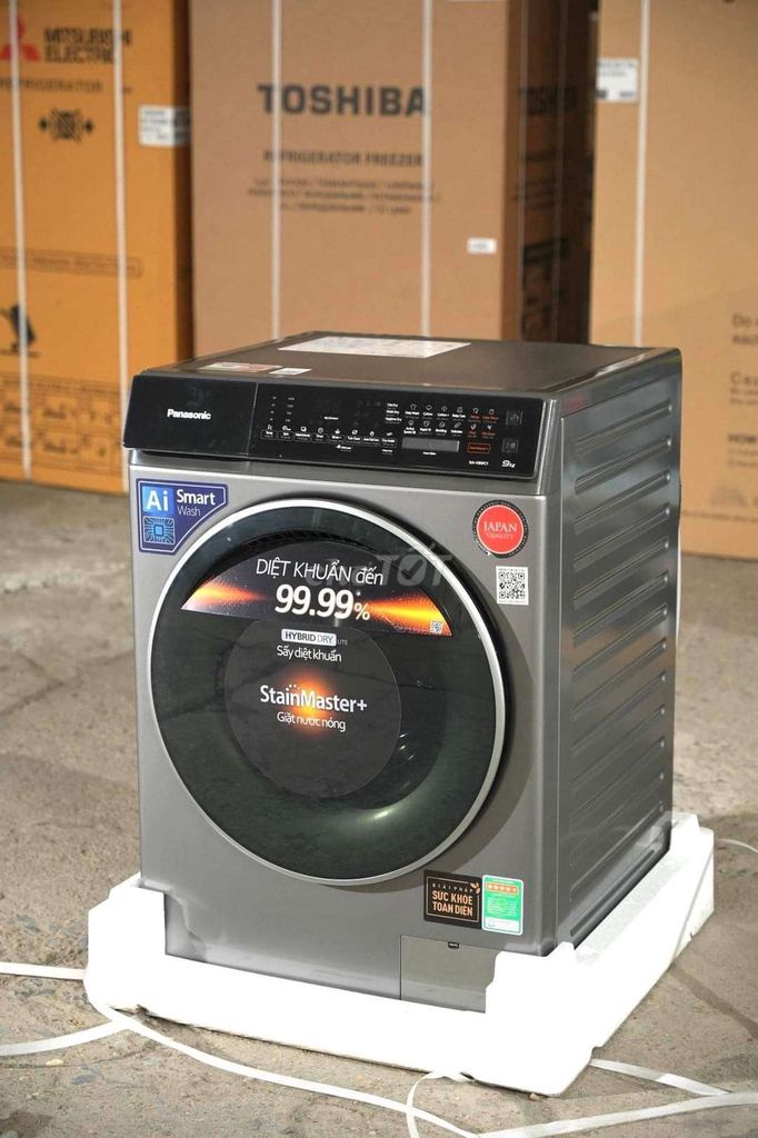 Máy giặt sấy Panasonic NA-V90FC1LVT 9/2kg BH 5 năm