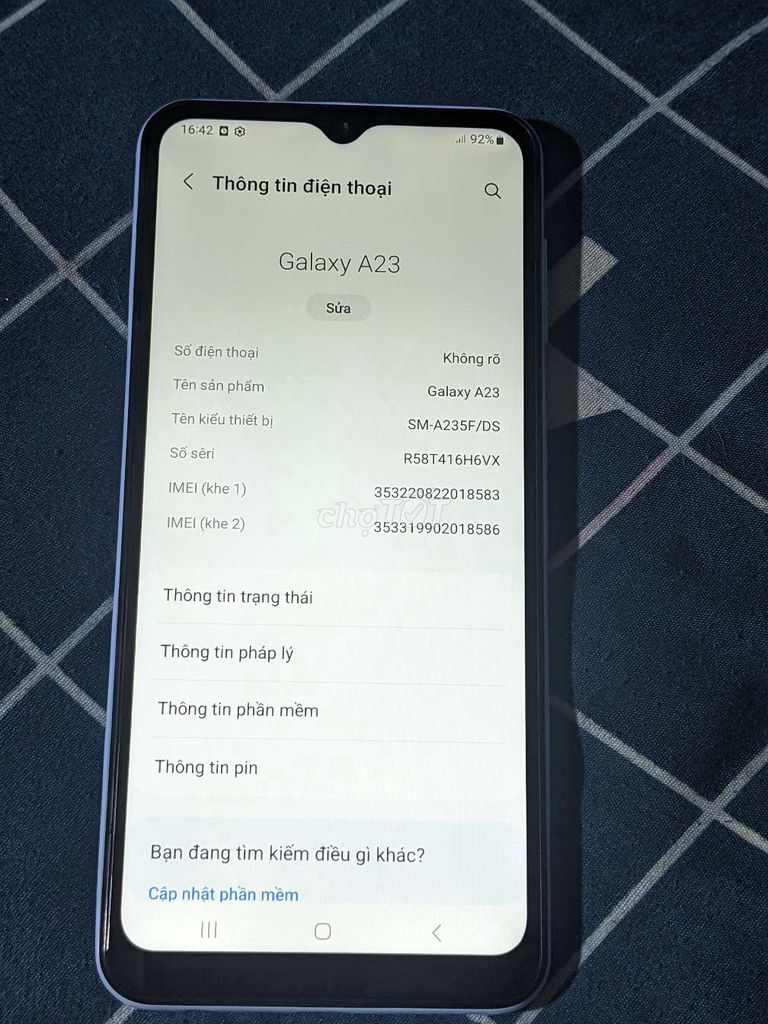 samsung a23 full đẹp. Mua bán Điện thoại tại Quận Nam Từ Liêm Hà Nội được đăng bởi Hoàng Đông hình 1