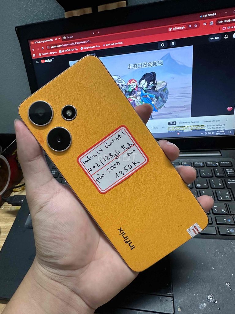 Infinix Hot 30i 4GB/128GB Vàng. Mua bán Điện thoại tại Quận Hoàng Mai Hà Nội được đăng bởi Trường An mobile 87 Tam Trinh Hn ZL09847mot6845 hình 1