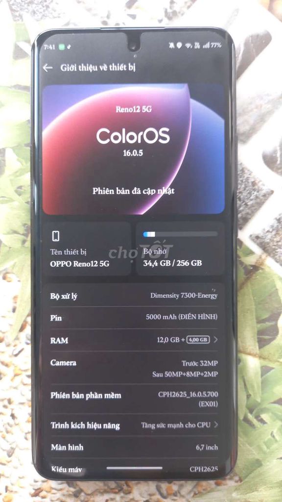 OPPO Reno 12 5G 256GB Đen. Mua bán Điện thoại tại Huyện Vĩnh Cửu Đồng Nai được đăng bởi Khánh Quân hình 1