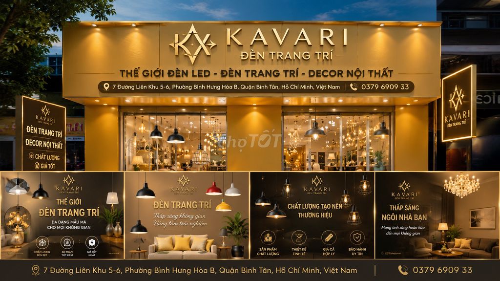 CỬA HÀNG ĐÈN TRANG TRÍ NỘI THẤT GIÁ SỈ Kavari HCM tại Quận Bình Tân, Tp Hồ Chí Minh hình 4