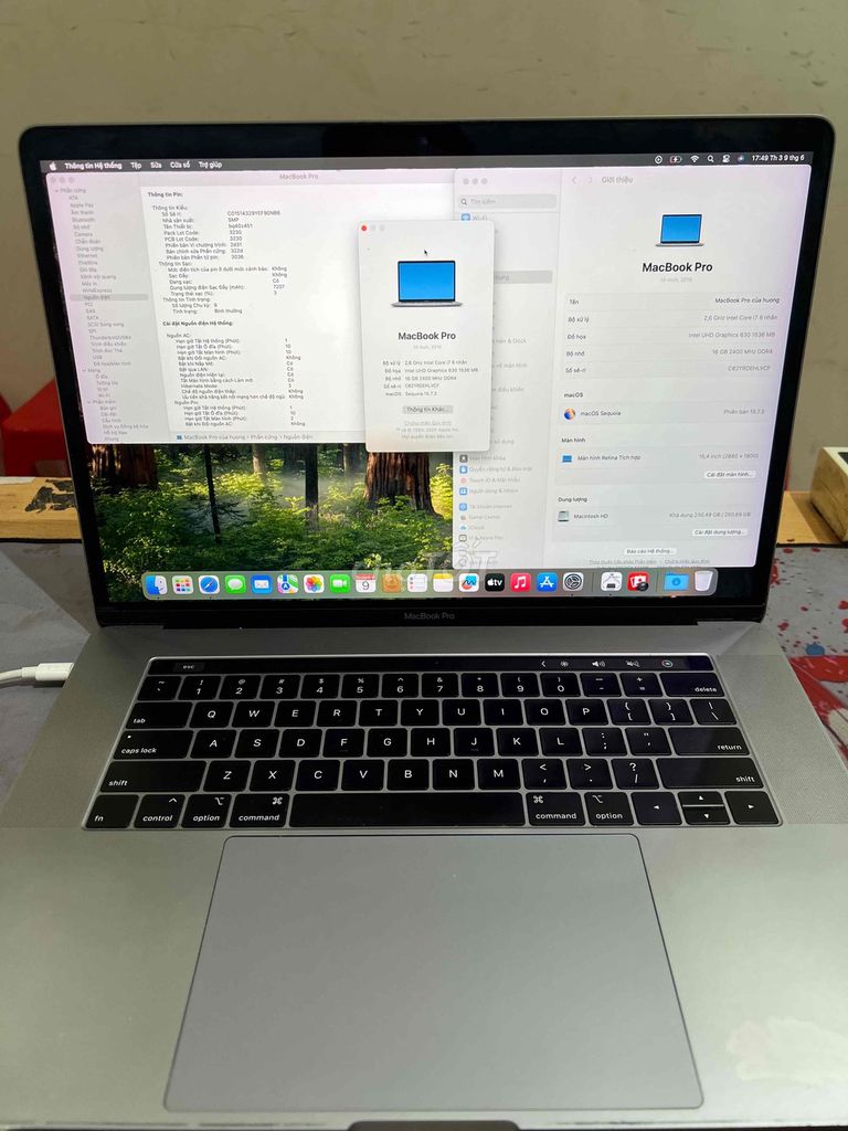 Apple MacBook Pro2019 i7 15 inch 16GB/256GB. Mua bán Laptop tại Quận Đống Đa Hà Nội được đăng bởi Nam khánh hình 1