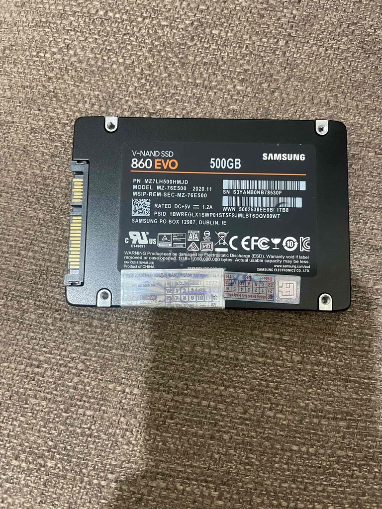 SSD Samsung 860 EVO 500GB 99%. Mua bán Linh kiện (RAM, Card...) tại Quận Hoàng Mai Hà Nội được đăng bởi Lieu Nguyen hình 1