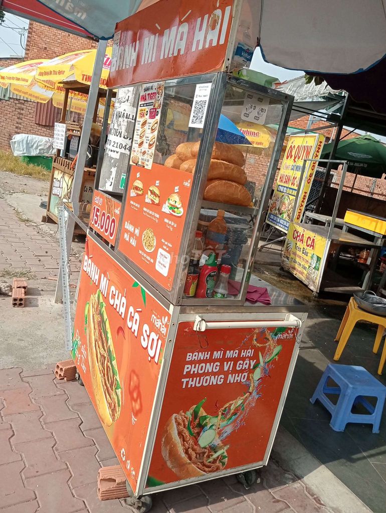 Thanh lý full bộ xe bánh mì chả cá " má hải" . Mua bán Đồ chuyên dụng, Giống nuôi trồng tại Huyện Bình Chánh Tp Hồ Chí Minh được đăng bởi Nhung Vũ hình 1