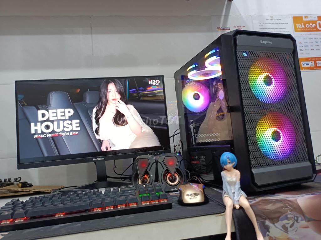 Full Bộ PC GAMING: i5 9400F - Màn 24in 100Hz New