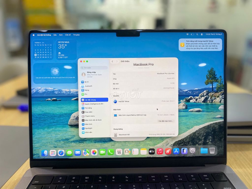 Macbook Pro 14inch 2023 Chip M3 Ram 8Gb SSD 1Tb. Mua bán Laptop tại Quận 10 Tp Hồ Chí Minh được đăng bởi Lapvn hình 1
