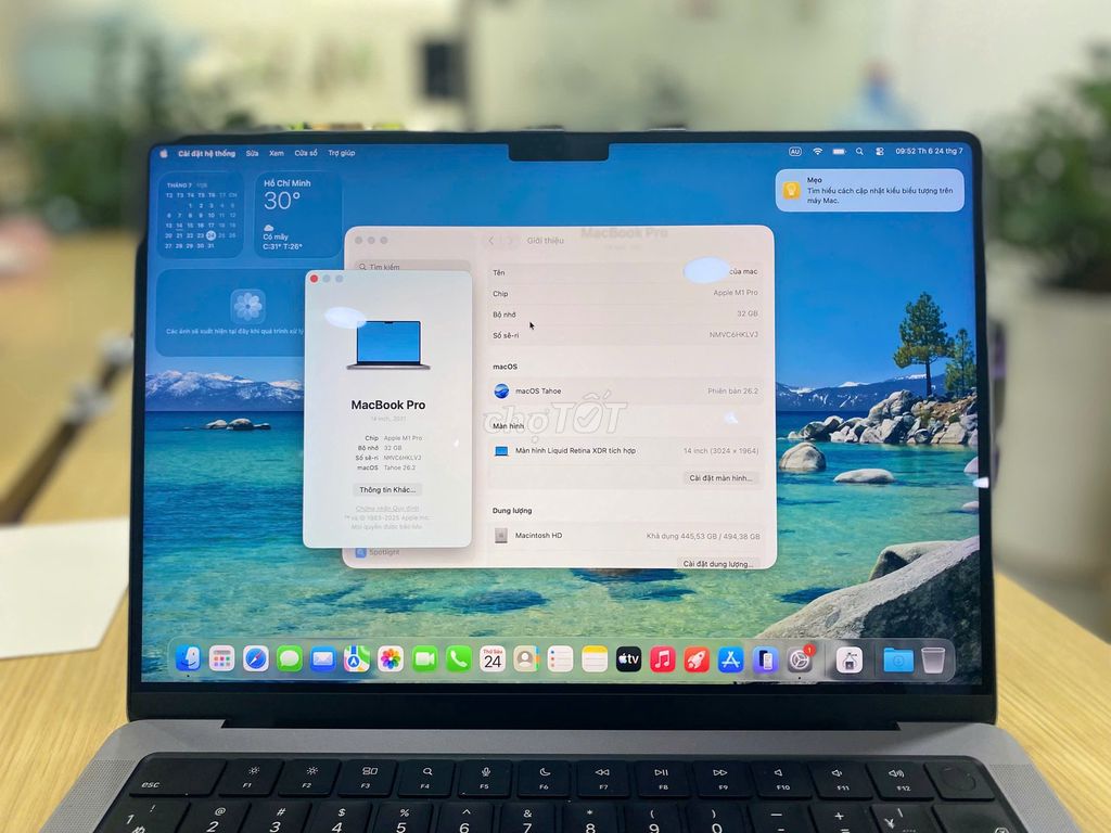 Macbook Pro 14" 2021 Chip M1 Pro Full Option. Mua bán Laptop tại Quận 10 Tp Hồ Chí Minh được đăng bởi Lapvn hình 1