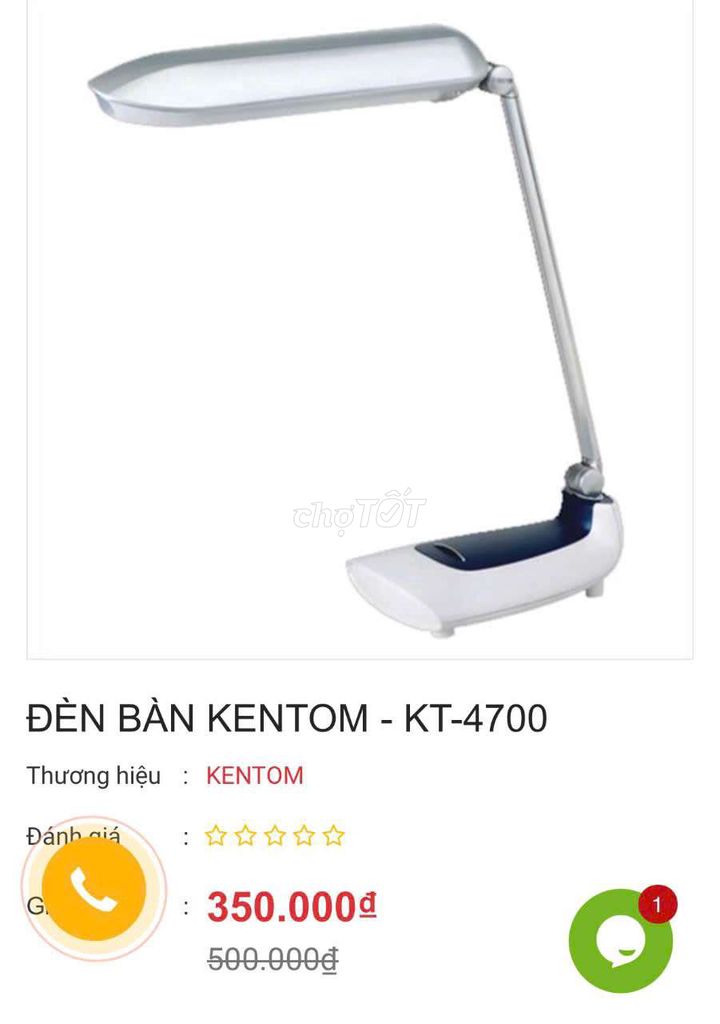 Đèn bàn mới kentom