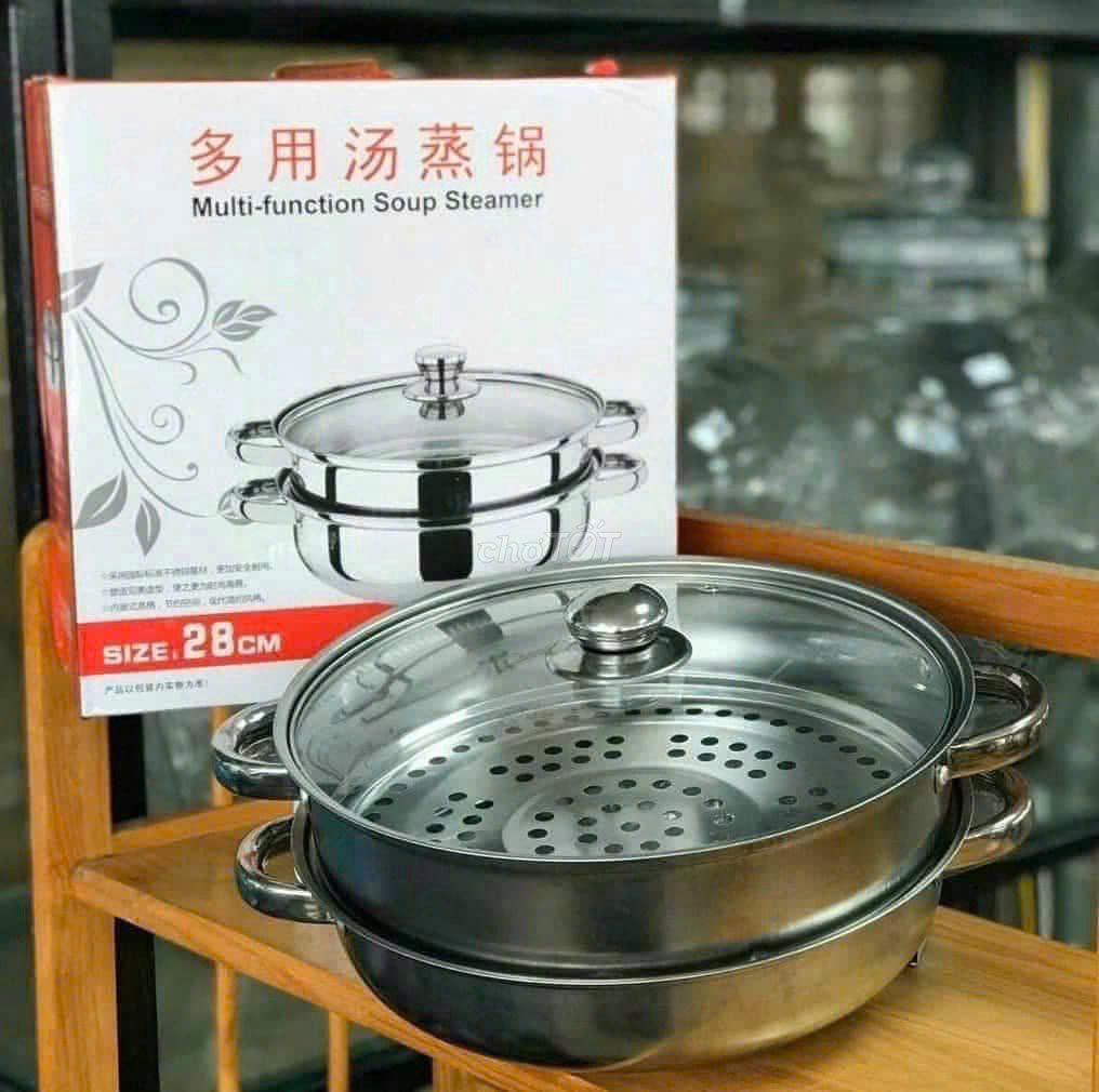 Nồi hấp Inox 28cm 2 tầng tiện lợi. Mua bán Dụng cụ nhà bếp tại Thành phố Biên Hòa Đồng Nai được đăng bởi kim nguyễn hình 1