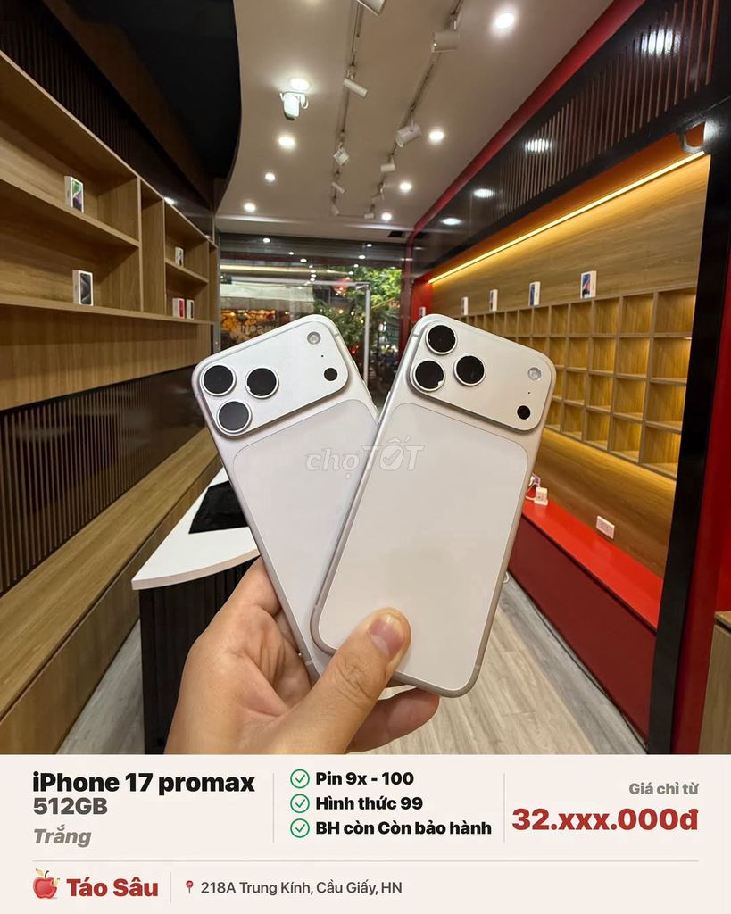 Apple iPhone 17 Pro Max 512GB Trắng 99%. Mua bán Điện thoại tại Quận Cầu Giấy Hà Nội được đăng bởi Hội Đồ Điện Tử hình 1