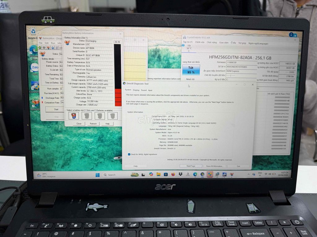 Acer Aspire 3 i5 4GB/256GB Đen Like New. Mua bán Laptop tại Quận Gò Vấp Tp Hồ Chí Minh được đăng bởi Chí Hướng Group  hình 1