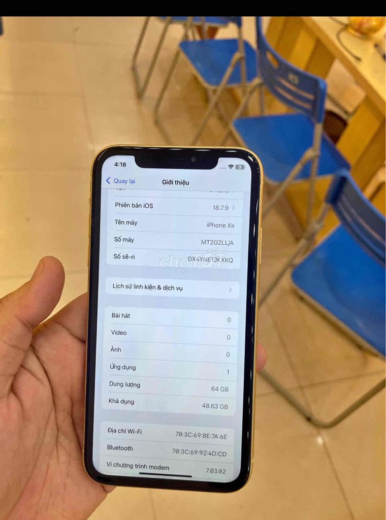 Apple iPhone XR 64GB chỉ dùng wifi cho học tập. Mua bán Điện thoại tại Quận Thanh Xuân Hà Nội được đăng bởi Anh Đức hình 1
