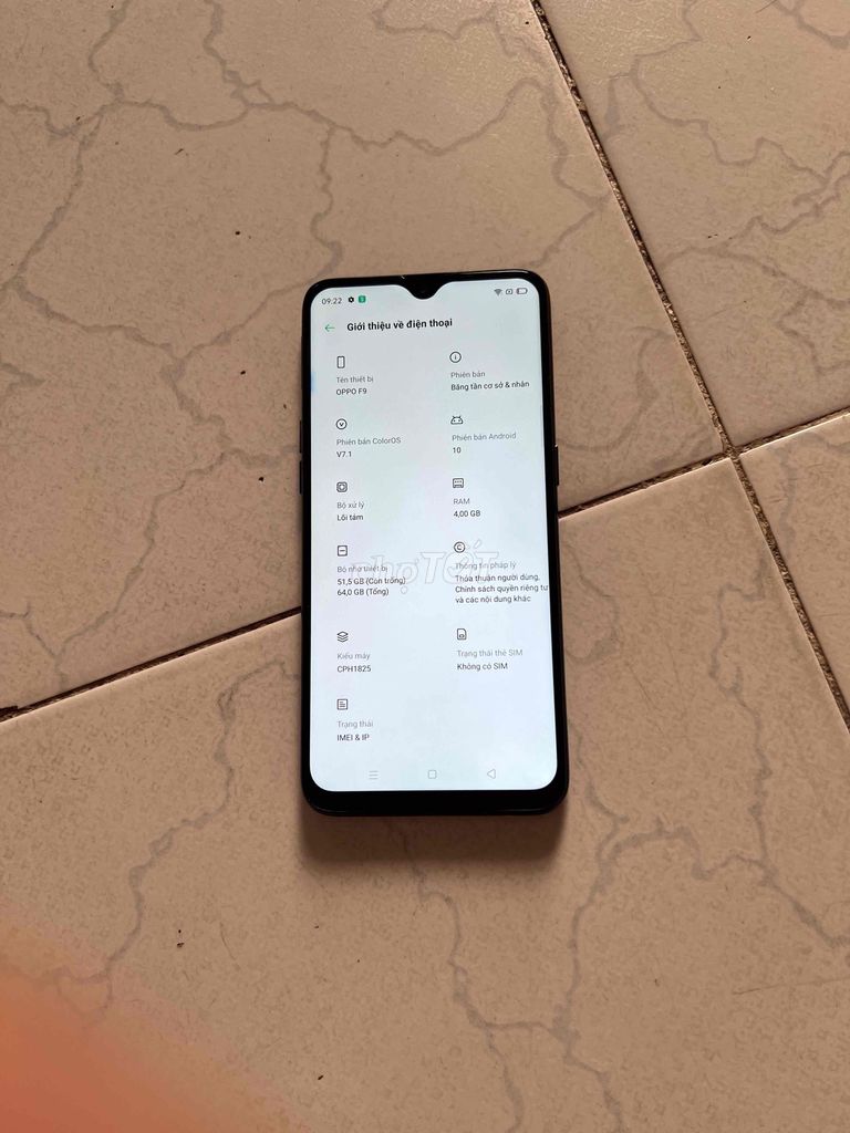 Oppo F9 64GB Đen. Mua bán Điện thoại tại Quận Bình Tân Tp Hồ Chí Minh được đăng bởi quách  hình 1